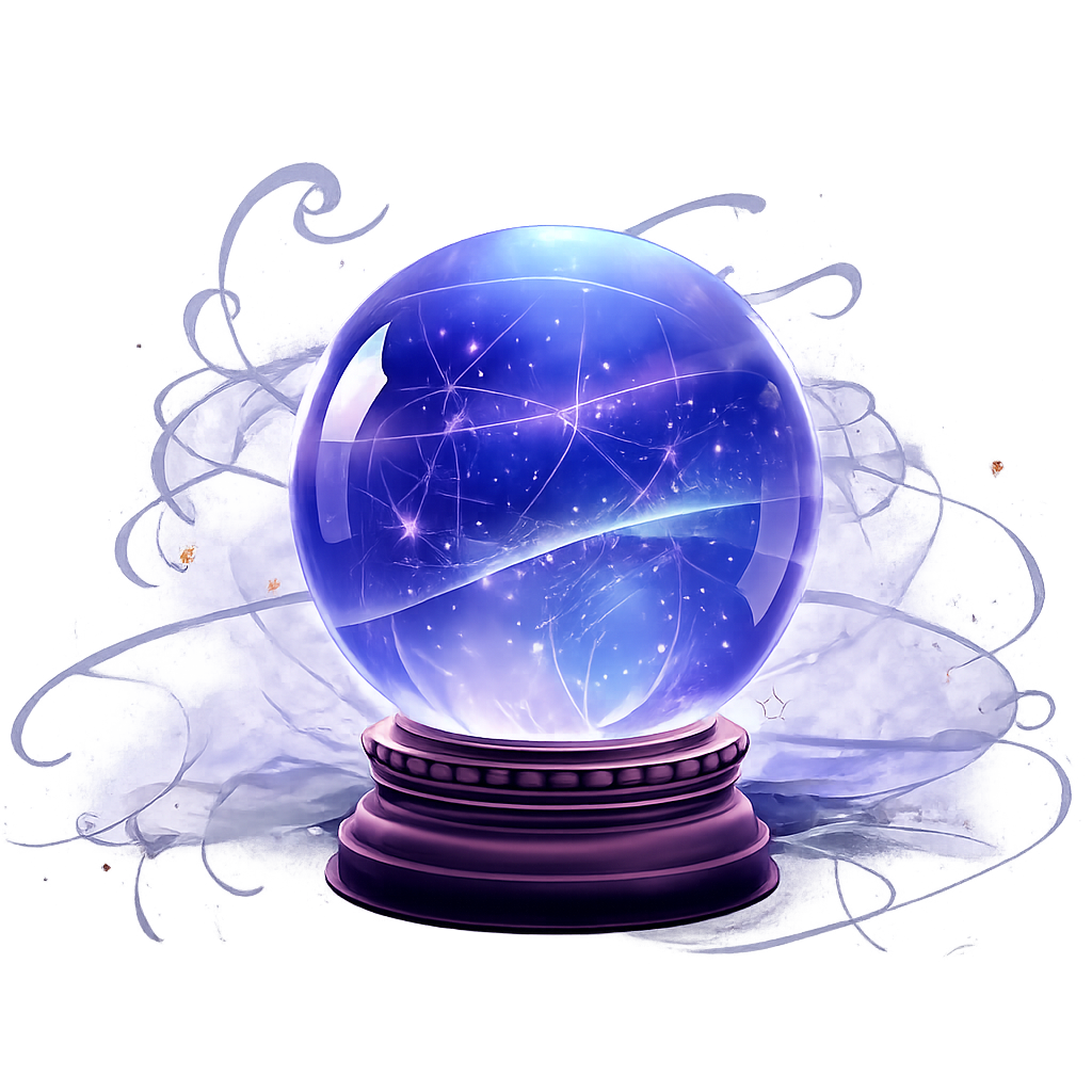 Pearl Tarots crystal ball logo